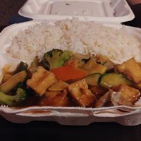Thai Basil tofu at Tangerine Cafe in Cary