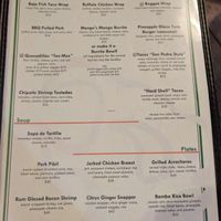 Menu1 at Wild Mango's in San Pedro