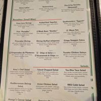 Menu 2 at Wild Mango's in San Pedro