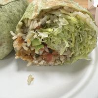 chipotle chicken wrap, sub vegan chicken, no chipotle sauce, + lettuce. this was really good    at SALAD HOUSE in Manahawkin