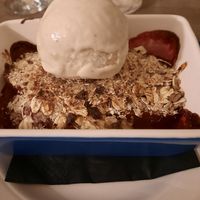 Fruit 'crumble' which is actually a fruit compote with oats at The Anglesey Hotel  in Gosport