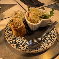 Vegan spring roll at Viana Barcelona in Barcelona