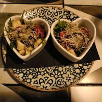 Vegan amuse bouche at Viana Barcelona in Barcelona