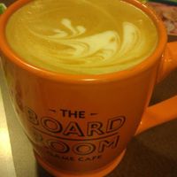 Jitterbug sodas gingerbread soy latte at The Board Room Game Cafe in Halifax