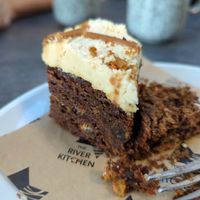 Biscoff cake, a ginger base and very tasty at The River Kitchen - Museum of Making in Derby