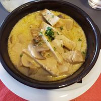 Seitan with mushrooms at So What?!? in Rome