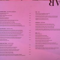 Menu at Sal Mar in Barcelona