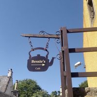 Sign at Bessie's Cafe in Dunfermline