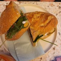 Sandwich Feli mit Vetacreme, Feigen, Rucola at neon in Muenster