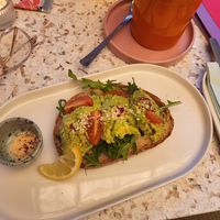 Brot mit Avocado at neon in Muenster