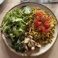 Scrambled tofu on multigrain (currently in testing)  at The 11 Concept in Volos