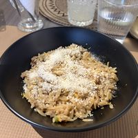 Orso with white mushrooms and vegan cheese  at The 11 Concept in Volos