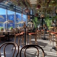 Indoor seating, great on a sunny day  at Lulu  in Rosersberg