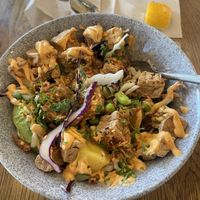 Vegan Tofu Poke bowl. Forgot to take photo before having a few mouthfuls hahaha  at Lulu  in Rosersberg