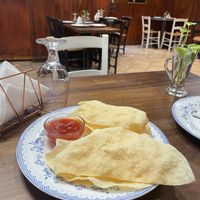 Pappadums  at Apna Punjab Cyprus in Nicosia