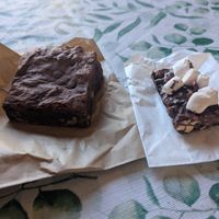 Walnut Brownie and Rocky Road at Sugar Glider in Richmond