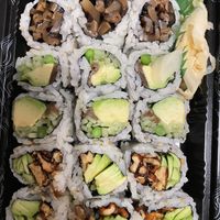 Mushroom roll, vegetable roll, walnut avocado roll  at Bamboo in Allentown