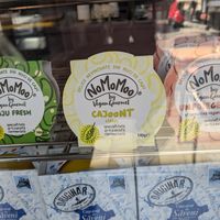 Vegan cheeses and butter at Pofta de Paine in Otopeni