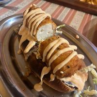 Tofu Asian like hot dogg  at Doxa in Madrid