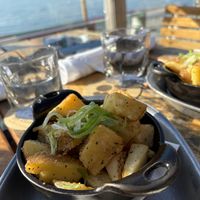 Potato’s with onion   at Drake Devonshire Inn  in Wellington