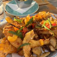 Deep fried squash   at Drake Devonshire Inn  in Wellington