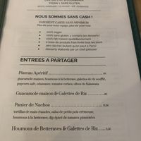 Le menu  at Riz Riz - Paradis in Paris