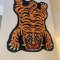 Wall art - mascot of restaurant   at Riz Riz - Paradis in Paris