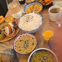 a brunch table for 4 at Riz Riz - Paradis in Paris