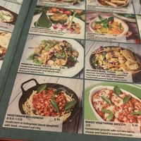 The veggie section of the menu   at Paper Tiger Eatery in Siem Reap