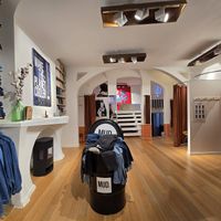 Interior at MUD Jeans Brand Store in Amsterdam