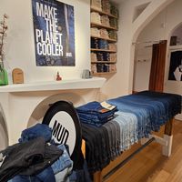 Interior at MUD Jeans Brand Store in Amsterdam