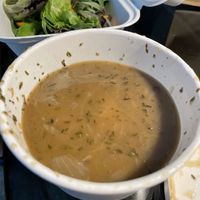 French onion soup  at Nectar Cafe in Portland