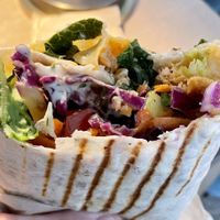 Buffalo soycurl wrap  at Nectar Cafe in Portland