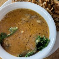 Potato waffle and gravy  at Nectar Cafe in Portland