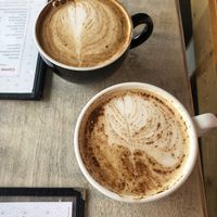 Chai and dirty chai  at Nectar Cafe in Portland