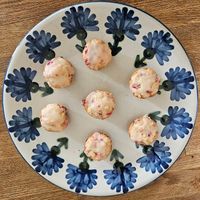 Lemon Raspberry Pound Cake Bites at Kind Cafe and Catering in Westchester