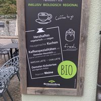 Werbeschild  at Café Hermann's Place in Meersburg