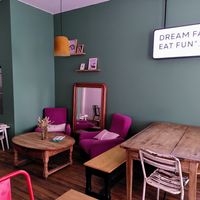 Eat-in space at Land & Monkeys in Bordeaux