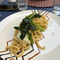 Troccoli fave e cicoria   at Osteria della Gatta Matta in Parma