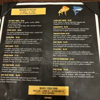  Menu - vegan cheese is also available  at Pizza Shark in Chatham