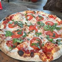 Margarita Pizza with Vegan cheese   at LouEddie's Pizza in Skyforest