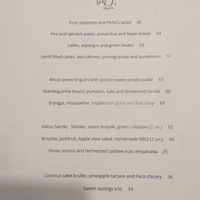 Menu (Dec 24) at Tau Cozinha in Sao Paulo