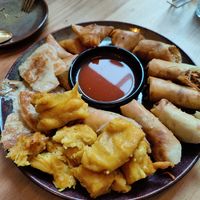 The vegan party platter at Yangon Delight in Amsterdam