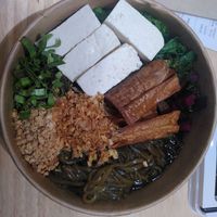 Boat Noodles (Saucy) its tasty but the portion is not so big. at ONE bOwl Vegan by CANES in Bangkok