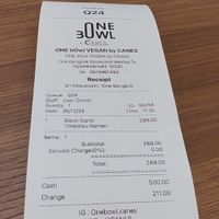   at ONE bOwl Vegan by CANES in Bangkok