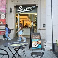 Lucciano's is off the plaza.  It's just inside one of the building entrances under the colonnade.  at Lucciano's - Salta in Salta