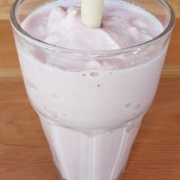 Strawberry milkshake at Remedy Cafe - Jasper Ave in Edmonton