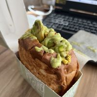 Vegan ppang with scrambled tofu and avocado   at Ppang in Istanbul