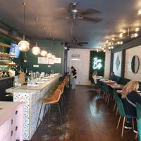 Inside quaint place at Zava Cafe in Milton