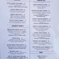 Lunch Menu at Zava Cafe in Milton